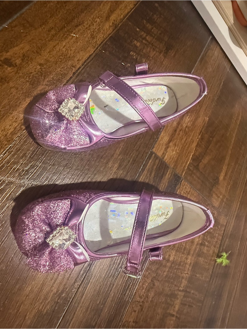✨ Purple Sparkly Princess Dress Up Shoes Size 9 Glitter Costume Shoes ✨